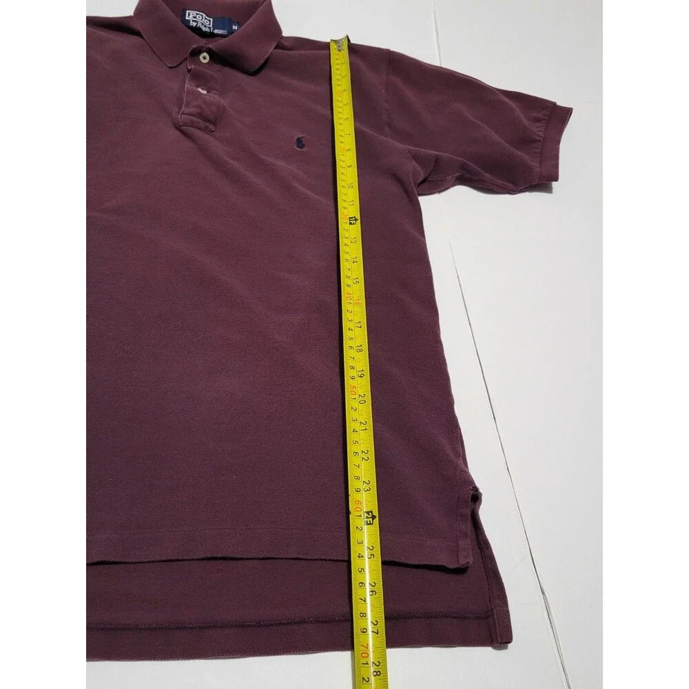 (#16) Polo Ralph Lauren 100% Cotton Maroon Mens Size M Short Sleeve